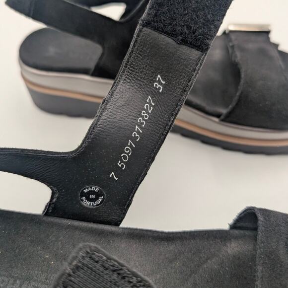 Mephisto Dominica Platform Sandals Women's Black Velsport Size US7 EU37 - Picture 6 of 12